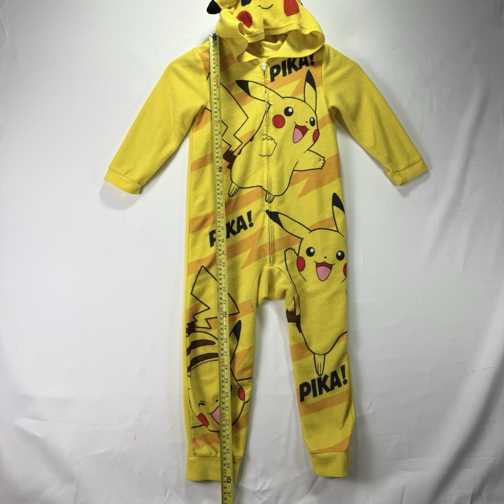 Pokemon Pikachu Unisex Kids One Piece Size XS Sleepwear Anime Cosplay Costume - Picture 5 of 9